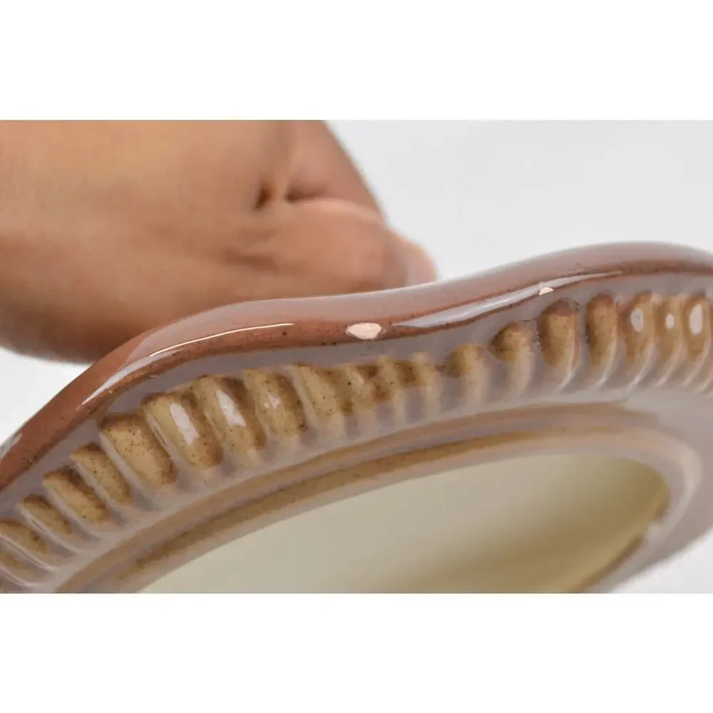Vintage Pottery Arnel’s 3D Mushroom Shape Ceramic Serving Bowl Soup Tureen Ladle